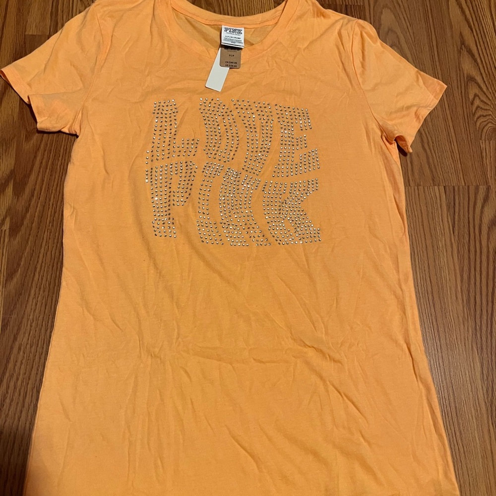 PINK Victoria's Secret Orange Love Tee